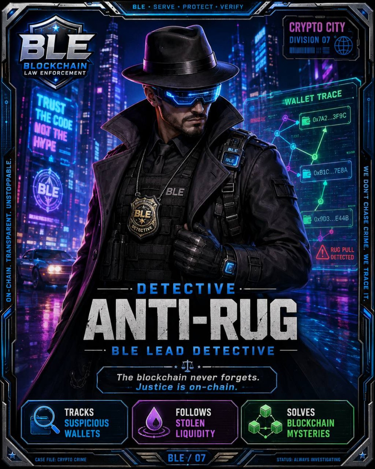 Detective Anti-Rug BLE character