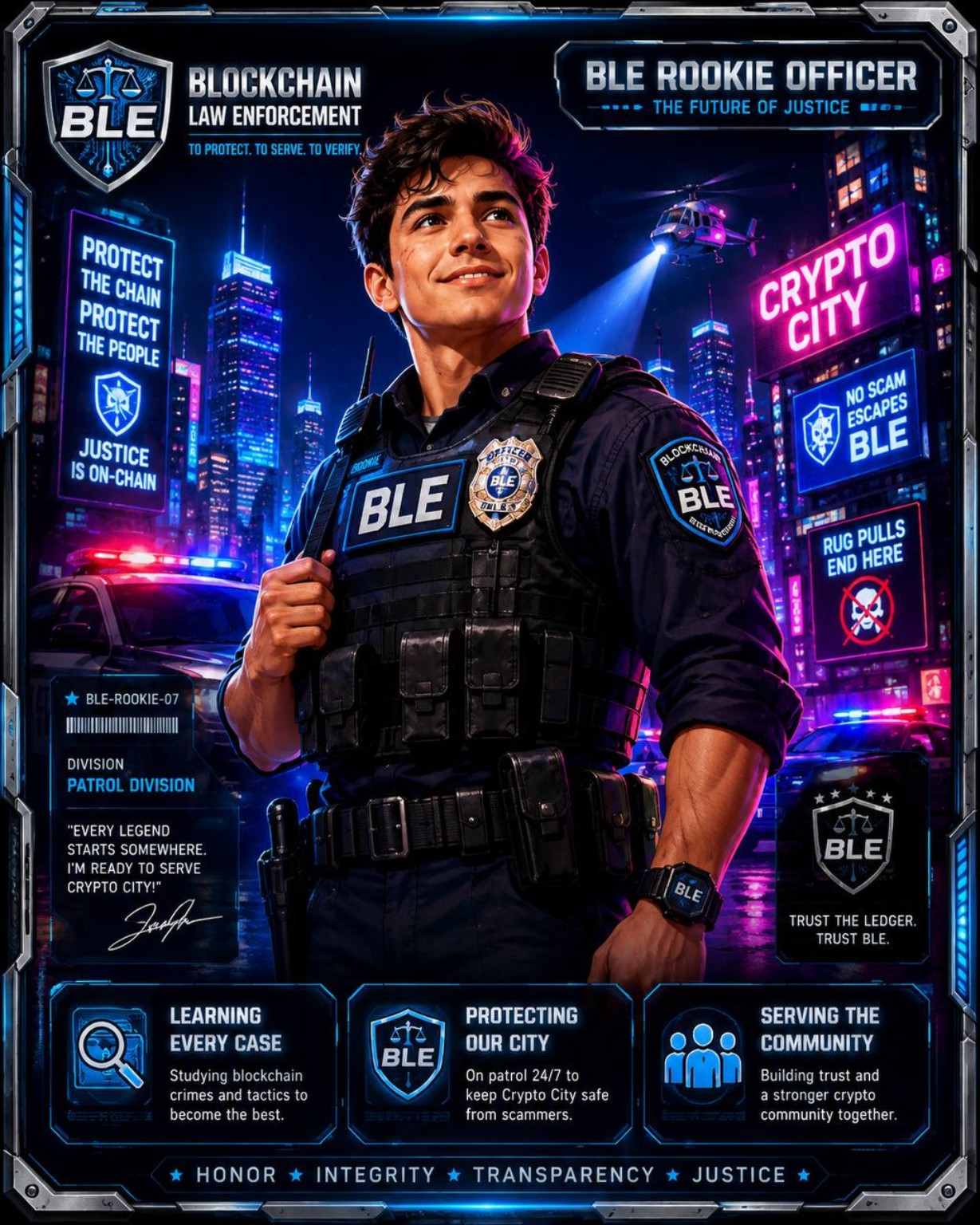 BLE Rookie Officer character